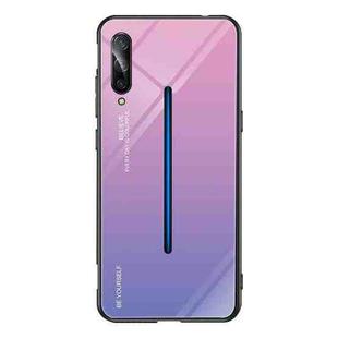 For Vivo IQOO Gradient Color Glass Case(Light Purple)