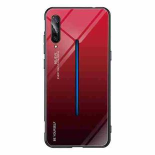 For Vivo IQOO Gradient Color Glass Case(Red)