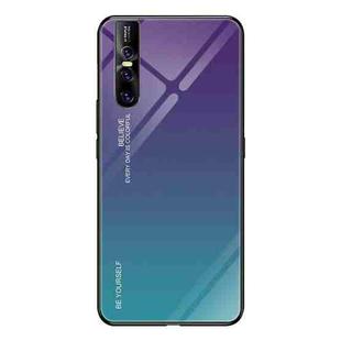 For VIVO V15 Pro Gradient Color Glass Case(Purple)