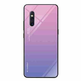 For VIVO X27 Gradient Color Glass Case(Light Purple)