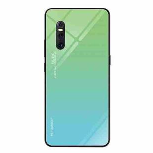 For VIVO X27 Gradient Color Glass Case(Sky Blue)