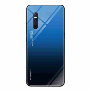 For VIVO X27 Gradient Color Glass Case(Blue)