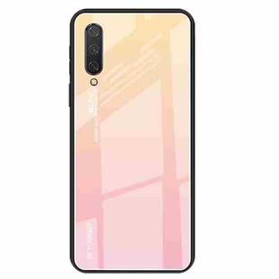 For Xiaomi Mi CC9 Gradient Color Glass Case(Yellow)