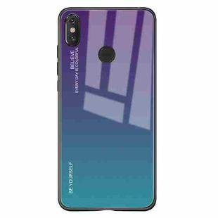 For Xiaomi Mi Mix Gradient Color Glass Case(Purple)