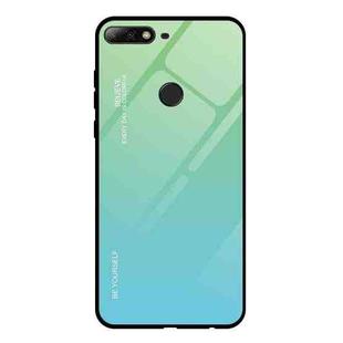 For Huawei Honor 7C / Enjoy 8 / Y7 (2018) Gradient Color Glass Case(Sky Blue)