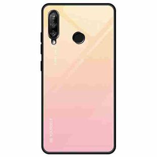 For Huawei Enjoy 9s / Honor 10i / Honor 20i / P Smart+ 2019 Gradient Color Glass Case(Yellow)