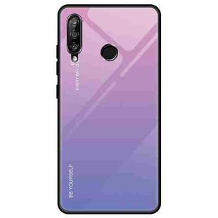 For Huawei Enjoy 9s / Honor 10i / Honor 20i / P Smart+ 2019 Gradient Color Glass Case(Light Purple)