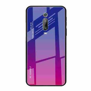 For Xiaomi Redmi K20 / K20 Pro / Mi 9T / Mi 9T Pro Gradient Color Glass Case(Red Blue)