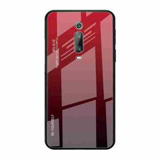 For Xiaomi Redmi K20 / K20 Pro / Mi 9T / Mi 9T Pro Gradient Color Glass Case(Red)