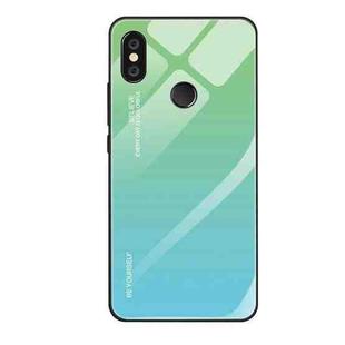 For Xiaomi Redmi Note 5 Pro Gradient Color Glass Case(Sky Blue)