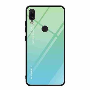 For Xiaomi Redmi Note 7 Gradient Color Glass Case(Sky Blue)