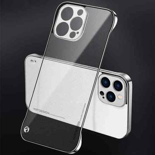 For iPhone 13 mini Electroplating Matte PC Phone Case (Silver)