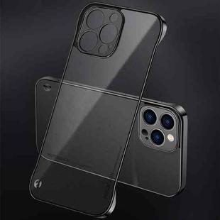 For iPhone 13 Pro Max Electroplating Matte PC Phone Case (Black)