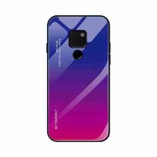 For Huawei Mate 20 Gradient Color Glass Case(Red Blue)