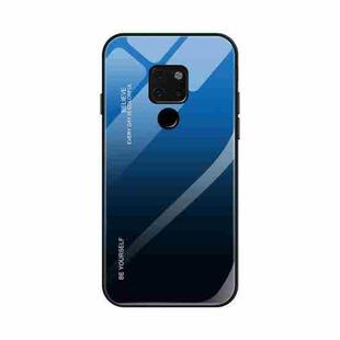 For Huawei Mate 20 Gradient Color Glass Case(Blue)