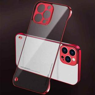 For iPhone 11 Pro Max Electroplating Matte PC Phone Case (Red)