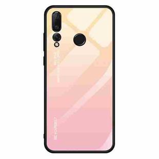 For Huawei Nova 4 Gradient Color Glass Case(Yellow)