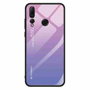 For Huawei Nova 4 Gradient Color Glass Case(Light Purple)