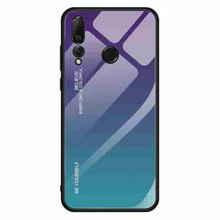 For Huawei Nova 4 Gradient Color Glass Case(Purple)