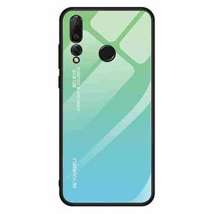 For Huawei Nova 4 Gradient Color Glass Case(Sky Blue)