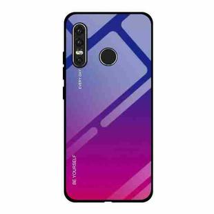 For Huawei P30 Lite Gradient Color Glass Case(Red Blue)