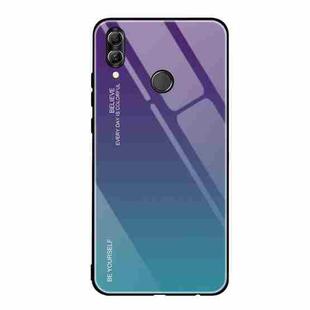 For Huawei Honor 10 Lite Gradient Color Glass Case(Purple)