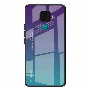 For Huawei Nova 5i Pro / Mate 30 Lite Gradient Color Glass Case(Purple)