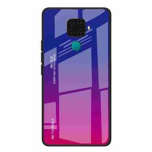 For Huawei Nova 5i Pro / Mate 30 Lite Gradient Color Glass Case(Red Blue)