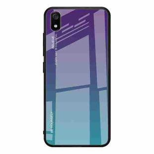 For Xiaomi Redmi 7A Gradient Color Glass Case(Purple)