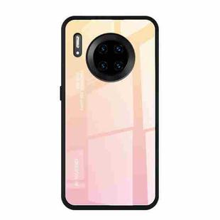 For Huawei Mate 30 Pro Gradient Color Glass Case(Yellow)