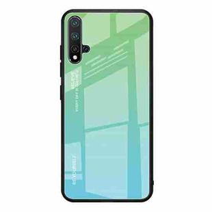 For Huawei Nova 5 / Nova 5 Pro Gradient Color Glass Case(Sky Blue)