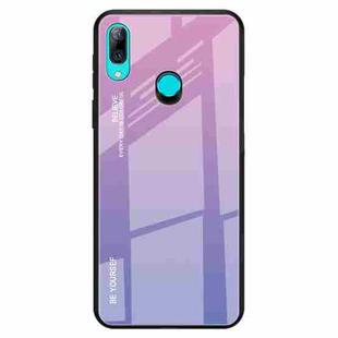 For Huawei P Smart Z Gradient Color Glass Case(Light Purple)