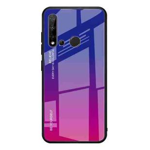 For Huawei Nova 5i / P20 Lite 2019 Gradient Color Glass Case(Red Blue)