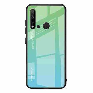 For Huawei Nova 5i / P20 Lite 2019 Gradient Color Glass Case(Sky Blue)