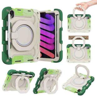 For iPad mini 6 Armor Contrast Color Silicone + PC Tablet Case(Colorful Green)