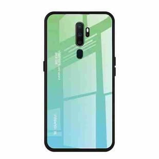 For OPPO A9 (2020) Gradient Color Glass Case(Sky Blue)