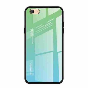 For OPPO F3 Gradient Color Glass Case(Sky Blue)