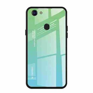 For OPPO F5 Gradient Color Glass Case(Sky Blue)