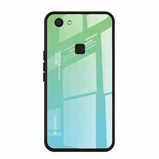 For Vivo V7 Gradient Color Glass Case(Sky Blue)