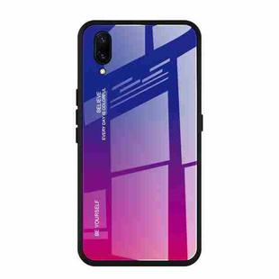 For Vivo X23 Gradient Color Glass Case(Red Blue)