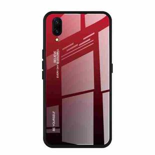 For Vivo X23 Gradient Color Glass Case(Red)