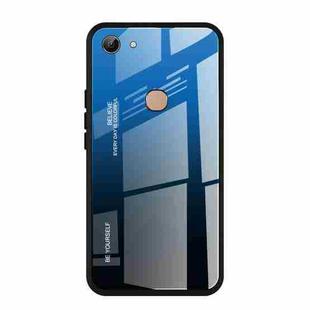 For Vivo Y83 Gradient Color Glass Case(Blue)