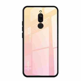 For Xiaomi Redmi 8 Gradient Color Glass Case(Yellow)