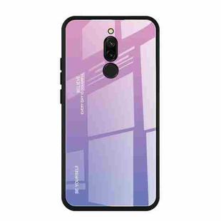 For Xiaomi Redmi 8 Gradient Color Glass Case(Light Purple)