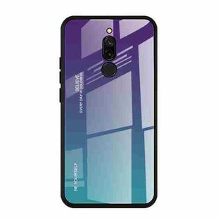 For Xiaomi Redmi 8 Gradient Color Glass Case(Purple)