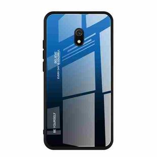 For Xiaomi Redmi 8A Gradient Color Glass Case(Blue)