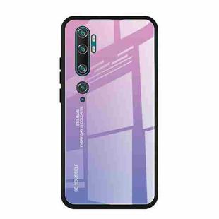 For Xiaomi Mi CC9 Pro Gradient Color Glass Case(Light Purple)