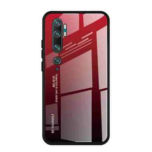 For Xiaomi Mi CC9 Pro Gradient Color Glass Case(Red)