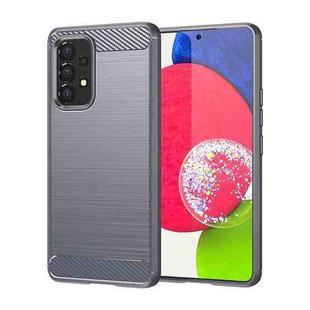 For Samsung Galaxy A53 5G Brushed Texture Carbon Fiber TPU Phone Case(Grey)