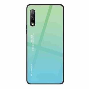 For Huawei Honor 9X Gradient Color Glass Case(Sky Blue)